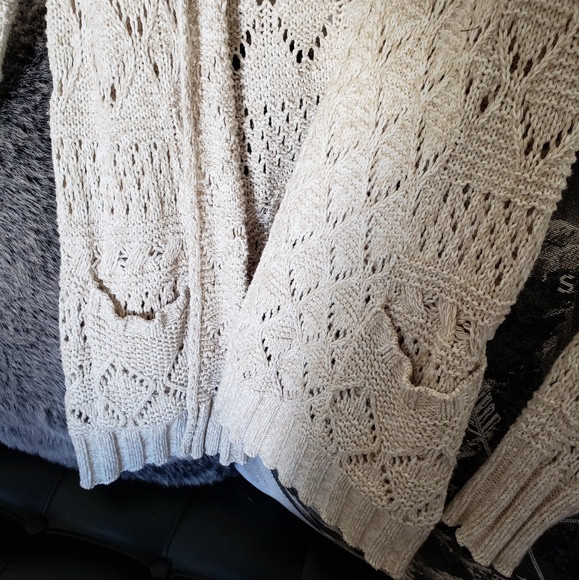 EUC Lucky Brand cream cardigan sz medium- #010 - Picture 7 of 8